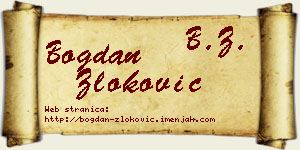 Bogdan Zloković vizit kartica